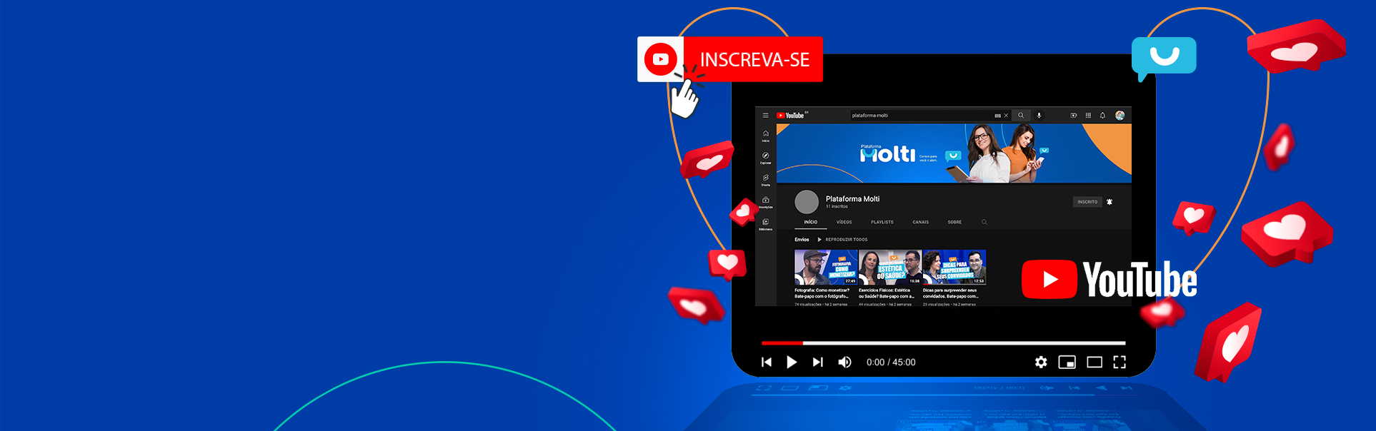 Siga a Molti no YouTube